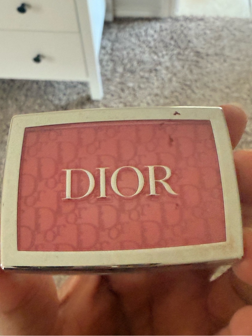 Dior Rosy Glow Compact in Light Pink with Silver Trim